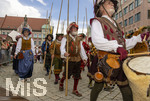28.06.2026,  Frundsbergfest Mindelheim 2026, ein bekanntes Historisches-Fest im Unterallgäu mit tausenden Mitwirkenden. Die Kreisstadt Mindelheim kehrt für eine Woche ins Mittelalter zurück und feiert ihre historische Geschichte. Am heutigen Sonntag zieht sich der Historische Festzug durch die geschmückte Altstatdt. 