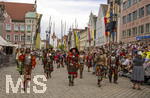 28.06.2026,  Frundsbergfest Mindelheim 2026, ein bekanntes Historisches-Fest im Unterallgäu mit tausenden Mitwirkenden. Die Kreisstadt Mindelheim kehrt für eine Woche ins Mittelalter zurück und feiert ihre historische Geschichte. Am heutigen Sonntag zieht sich der Historische Festzug durch die geschmückte Altstatdt. 