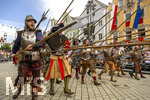 28.06.2026,  Frundsbergfest Mindelheim 2026, ein bekanntes Historisches-Fest im Unterallgäu mit tausenden Mitwirkenden. Die Kreisstadt Mindelheim kehrt für eine Woche ins Mittelalter zurück und feiert ihre historische Geschichte. Am heutigen Sonntag zieht sich der Historische Festzug durch die geschmückte Altstatdt. 
