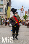 28.06.2026,  Frundsbergfest Mindelheim 2026, ein bekanntes Historisches-Fest im Unterallgäu mit tausenden Mitwirkenden. Die Kreisstadt Mindelheim kehrt für eine Woche ins Mittelalter zurück und feiert ihre historische Geschichte. Am heutigen Sonntag zieht sich der Historische Festzug durch die geschmückte Altstatdt. Ritter Georg von Frundsberg ohne Pferd wegen der Hitze.