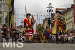 28.06.2026,  Frundsbergfest Mindelheim 2026, ein bekanntes Historisches-Fest im Unterallgäu mit tausenden Mitwirkenden. Die Kreisstadt Mindelheim kehrt für eine Woche ins Mittelalter zurück und feiert ihre historische Geschichte. Am heutigen Sonntag zieht sich der Historische Festzug durch die geschmückte Altstatdt. 