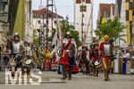 28.06.2026,  Frundsbergfest Mindelheim 2026, ein bekanntes Historisches-Fest im Unterallgäu mit tausenden Mitwirkenden. Die Kreisstadt Mindelheim kehrt für eine Woche ins Mittelalter zurück und feiert ihre historische Geschichte. Am heutigen Sonntag zieht sich der Historische Festzug durch die geschmückte Altstatdt. 