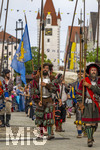 28.06.2026,  Frundsbergfest Mindelheim 2026, ein bekanntes Historisches-Fest im Unterallgäu mit tausenden Mitwirkenden. Die Kreisstadt Mindelheim kehrt für eine Woche ins Mittelalter zurück und feiert ihre historische Geschichte. Am heutigen Sonntag zieht sich der Historische Festzug durch die geschmückte Altstatdt. 