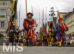 28.06.2026,  Frundsbergfest Mindelheim 2026, ein bekanntes Historisches-Fest im Unterallgäu mit tausenden Mitwirkenden. Die Kreisstadt Mindelheim kehrt für eine Woche ins Mittelalter zurück und feiert ihre historische Geschichte. Am heutigen Sonntag zieht sich der Historische Festzug durch die geschmückte Altstatdt. 
