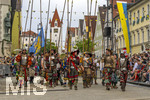 28.06.2026,  Frundsbergfest Mindelheim 2026, ein bekanntes Historisches-Fest im Unterallgäu mit tausenden Mitwirkenden. Die Kreisstadt Mindelheim kehrt für eine Woche ins Mittelalter zurück und feiert ihre historische Geschichte. Am heutigen Sonntag zieht sich der Historische Festzug durch die geschmückte Altstatdt. 