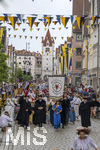 28.06.2026,  Frundsbergfest Mindelheim 2026, ein bekanntes Historisches-Fest im Unterallgäu mit tausenden Mitwirkenden. Die Kreisstadt Mindelheim kehrt für eine Woche ins Mittelalter zurück und feiert ihre historische Geschichte. Am heutigen Sonntag zieht sich der Historische Festzug durch die geschmückte Altstatdt.  