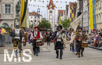 28.06.2026,  Frundsbergfest Mindelheim 2026, ein bekanntes Historisches-Fest im Unterallgäu mit tausenden Mitwirkenden. Die Kreisstadt Mindelheim kehrt für eine Woche ins Mittelalter zurück und feiert ihre historische Geschichte. Am heutigen Sonntag zieht sich der Historische Festzug durch die geschmückte Altstatdt.  