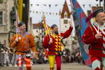 28.06.2026,  Frundsbergfest Mindelheim 2026, ein bekanntes Historisches-Fest im Unterallgäu mit tausenden Mitwirkenden. Die Kreisstadt Mindelheim kehrt für eine Woche ins Mittelalter zurück und feiert ihre historische Geschichte. Am heutigen Sonntag zieht sich der Historische Festzug durch die geschmückte Altstatdt.  