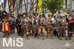 28.06.2026,  Frundsbergfest Mindelheim 2026, ein bekanntes Historisches-Fest im Unterallgäu mit tausenden Mitwirkenden. Die Kreisstadt Mindelheim kehrt für eine Woche ins Mittelalter zurück und feiert ihre historische Geschichte. Am heutigen Sonntag zieht sich der Historische Festzug durch die geschmückte Altstatdt.  