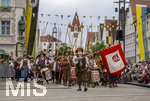 28.06.2026,  Frundsbergfest Mindelheim 2026, ein bekanntes Historisches-Fest im Unterallgäu mit tausenden Mitwirkenden. Die Kreisstadt Mindelheim kehrt für eine Woche ins Mittelalter zurück und feiert ihre historische Geschichte. Am heutigen Sonntag zieht sich der Historische Festzug durch die geschmückte Altstatdt.  