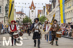 28.06.2026,  Frundsbergfest Mindelheim 2026, ein bekanntes Historisches-Fest im Unterallgäu mit tausenden Mitwirkenden. Die Kreisstadt Mindelheim kehrt für eine Woche ins Mittelalter zurück und feiert ihre historische Geschichte. Am heutigen Sonntag zieht sich der Historische Festzug durch die geschmückte Altstatdt.  