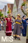 28.06.2026,  Frundsbergfest Mindelheim 2026, ein bekanntes Historisches-Fest im Unterallgäu mit tausenden Mitwirkenden. Die Kreisstadt Mindelheim kehrt für eine Woche ins Mittelalter zurück und feiert ihre historische Geschichte. Am heutigen Sonntag zieht sich der Historische Festzug durch die geschmückte Altstatdt.  