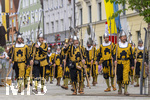 28.06.2026,  Frundsbergfest Mindelheim 2026, ein bekanntes Historisches-Fest im Unterallgäu mit tausenden Mitwirkenden. Die Kreisstadt Mindelheim kehrt für eine Woche ins Mittelalter zurück und feiert ihre historische Geschichte. Am heutigen Sonntag zieht sich der Historische Festzug durch die geschmückte Altstatdt.   Stadtwache 
