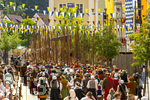 28.06.2026,  Frundsbergfest Mindelheim 2026, ein bekanntes Historisches-Fest im Unterallgäu mit tausenden Mitwirkenden. Die Kreisstadt Mindelheim kehrt für eine Woche ins Mittelalter zurück und feiert ihre historische Geschichte. Am heutigen Sonntag zieht sich der Historische Festzug durch die geschmückte Altstatdt.  