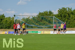 29.06.2026, Bad Wörishofen, Deutschland, Swiss Football League, SFL 2026/2027, Der FC Vaduz startet mit der ersten Trainingseinheit in sein Sommertrainingslager in Bad Wörishofen (Unterallgäu). Der Verein bereitet sich dort auf die Saison 2026/2027 vor. Spieler tragen ein Tor.