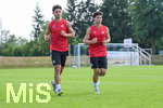 29.06.2026, Bad Wörishofen, Deutschland, Swiss Football League, SFL 2026/2027, Der FC Vaduz startet mit der ersten Trainingseinheit in sein Sommertrainingslager in Bad Wörishofen (Unterallgäu). Der Verein bereitet sich dort auf die Saison 2026/2027 vor. Angelo Campos (FC Vaduz), Stephan Seiler (FC Vaduz)
