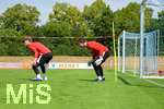 29.06.2026, Bad Wörishofen, Deutschland, Swiss Football League, SFL 2026/2027, Der FC Vaduz startet mit der ersten Trainingseinheit in sein Sommertrainingslager in Bad Wörishofen (Unterallgäu). Der Verein bereitet sich dort auf die Saison 2026/2027 vor. Nico Föllmi (FC Vaduz), Tim Öhri (FC Vaduz)