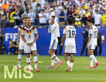 29.06.2026, Fussball Weltmeisterschaft 2026 in den USA, Sechzehntelfinale, Deutschland - Paraguay, im Gillette Stadium (Boston (Foxborough)), Elfmeterschiessen nach Verlängerung, Waldemar Anton (Deutschland), Kai Hawertz (Deutschland), Nathaniel Brown (Deutschland), Jamal Musiala (Deutschland) 


