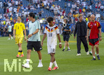 29.06.2026, Fussball Weltmeisterschaft 2026 in den USA, Sechzehntelfinale, Deutschland - Paraguay, im Gillette Stadium (Boston (Foxborough)), Die Deutsche Mannschaft ist im Elfmeterschiessen aus dem Turnier geflogen. v.li: Torwart Manuel Neuer (Deutschland), - ,  Bundestrainer Julian Nagelsmann (Deutschland), Co-Trainer Benjamin Glück (Deutschland), Athletiktrainer Krunoslav Banovcic enttäuschter Abgang.


