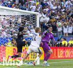 29.06.2026, Fussball Weltmeisterschaft 2026 in den USA, Sechzehntelfinale, Deutschland - Paraguay, im Gillette Stadium (Boston (Foxborough)),  Nick Woltemade (Deutschland) gegen Torwart Orlando Gill  (Paraguay) 


