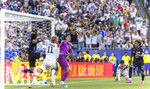 29.06.2026, Fussball Weltmeisterschaft 2026 in den USA, Sechzehntelfinale, Deutschland - Paraguay, im Gillette Stadium (Boston (Foxborough)),  Nick Woltemade (Deutschland) gegen Torwart Orlando Gill  (Paraguay) 


