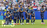 29.06.2026, Fussball Weltmeisterschaft 2026 in den USA, Sechzehntelfinale, Deutschland - Paraguay, im Gillette Stadium (Boston (Foxborough)), Elfmeterschiessen nach Verlängerung, Die Mannschaft von Paraguay in hochspannung 


