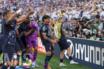 29.06.2026, Fussball Weltmeisterschaft 2026 in den USA, Sechzehntelfinale, Deutschland - Paraguay, im Gillette Stadium (Boston (Foxborough)), Elfmeterschiessen nach Verlängerung, Jubelo bei den Sieger, Gustavo Gomez  (Paraguay) 



