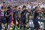 29.06.2026, Fussball Weltmeisterschaft 2026 in den USA, Sechzehntelfinale, Deutschland - Paraguay, im Gillette Stadium (Boston (Foxborough)), Elfmeterschiessen nach Verlängerung, Jubelo bei den Sieger, Gustavo Gomez  (Paraguay) 
 


