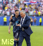 29.06.2026, Fussball Weltmeisterschaft 2026 in den USA, Sechzehntelfinale, Deutschland - Paraguay, im Gillette Stadium (Boston (Foxborough)), Elfmeterschiessen nach Verlängerung, Antonio Sanabria  (Paraguay) mit Trainer Gustavo Alfaro  (Paraguay) 


