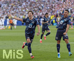 29.06.2026, Fussball Weltmeisterschaft 2026 in den USA, Sechzehntelfinale, Deutschland - Paraguay, im Gillette Stadium (Boston (Foxborough)), Elfmeterschiessen nach Verlängerung, Jubelo bei den Sieger, Matias Galarza, Braian Ojeda  (Paraguay) 


