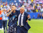 29.06.2026, Fussball Weltmeisterschaft 2026 in den USA, Sechzehntelfinale, Deutschland - Paraguay, im Gillette Stadium (Boston (Foxborough)), Elfmeterschiessen nach Verlängerung, Antonio Sanabria  (Paraguay) mit Trainer Gustavo Alfaro  (Paraguay) 


