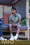 02.07.2026, Bad Wörishofen, Deutschland. Der FC Vaduz absolviert am vierten und vorletzten Tag seines Sommertrainingslagers Medientermine im Parkhotel Bad Wörishofen. Spieler, Trainer und insbesondere die Neuzugänge stehen für Interviews und Gespräche im Rahmen der Vorbereitung auf die Saison 2026/2027 der Swiss Football League (SFL) zur Verfügung. Ranjan Neelakandan (FC Vaduz)