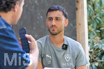 02.07.2026, Bad Wörishofen, Deutschland. Der FC Vaduz absolviert am vierten und vorletzten Tag seines Sommertrainingslagers Medientermine im Parkhotel Bad Wörishofen. Spieler, Trainer und insbesondere die Neuzugänge stehen für Interviews und Gespräche im Rahmen der Vorbereitung auf die Saison 2026/2027 der Swiss Football League (SFL) zur Verfügung. Dejan Djokic (FC Vaduz)