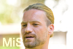 02.07.2026, Bad Wörishofen, Deutschland. Der FC Vaduz absolviert am vierten und vorletzten Tag seines Sommertrainingslagers Medientermine im Parkhotel Bad Wörishofen. Spieler, Trainer und insbesondere die Neuzugänge stehen für Interviews und Gespräche im Rahmen der Vorbereitung auf die Saison 2026/2027 der Swiss Football League (SFL) zur Verfügung. Liridon Berisha (FC Vaduz)