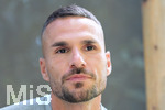 02.07.2026, Bad Wörishofen, Deutschland. Der FC Vaduz absolviert am vierten und vorletzten Tag seines Sommertrainingslagers Medientermine im Parkhotel Bad Wörishofen. Spieler, Trainer und insbesondere die Neuzugänge stehen für Interviews und Gespräche im Rahmen der Vorbereitung auf die Saison 2026/2027 der Swiss Football League (SFL) zur Verfügung. Dejan Sorgic (FC Vaduz)