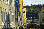 03.07.2026,  Frundsbergfest Mindelheim 2026, Historisches-Fest im Unterallgäu mit tausenden Mitwirkenden. Die Kreisstadt Mindelheim kehrt für eine Woche ins Mittelalter zurück um ihre historische Geschichte zu feiern. Hausfassaden in der Maximilianstrasse 
