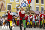 03.07.2026,  Frundsbergfest Mindelheim 2026, Historisches-Fest im Unterallgäu mit tausenden Mitwirkenden. Die Kreisstadt Mindelheim kehrt für eine Woche ins Mittelalter zurück um ihre historische Geschichte zu feiern.  Mindelheimer Fahnenschwinger 