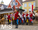 03.07.2026,  Frundsbergfest Mindelheim 2026, Historisches-Fest im Unterallgäu mit tausenden Mitwirkenden. Die Kreisstadt Mindelheim kehrt für eine Woche ins Mittelalter zurück um ihre historische Geschichte zu feiern.  Mindelheimer Fahnenschwinger 