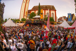 03.07.2026,  Frundsbergfest Mindelheim 2026, Historisches-Fest im Unterallgäu mit tausenden Mitwirkenden. Die Kreisstadt Mindelheim kehrt für eine Woche ins Mittelalter zurück um ihre historische Geschichte zu feiern. Viel Betrieb im Fähnlein Ems, Emser Lager.