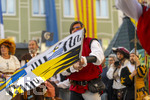 03.07.2026,  Frundsbergfest Mindelheim 2026, Historisches-Fest im Unterallgäu mit tausenden Mitwirkenden. Die Kreisstadt Mindelheim kehrt für eine Woche ins Mittelalter zurück um ihre historische Geschichte zu feiern.  Mindelheimer Fahnenschwinger 