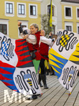 03.07.2026,  Frundsbergfest Mindelheim 2026, Historisches-Fest im Unterallgäu mit tausenden Mitwirkenden. Die Kreisstadt Mindelheim kehrt für eine Woche ins Mittelalter zurück um ihre historische Geschichte zu feiern.  Mindelheimer Fahnenschwinger 