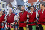 03.07.2026,  Frundsbergfest Mindelheim 2026, Historisches-Fest im Unterallgäu mit tausenden Mitwirkenden. Die Kreisstadt Mindelheim kehrt für eine Woche ins Mittelalter zurück um ihre historische Geschichte zu feiern.  Mindelheimer Fahnenschwinger  