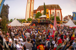 03.07.2026,  Frundsbergfest Mindelheim 2026, Historisches-Fest im Unterallgäu mit tausenden Mitwirkenden. Die Kreisstadt Mindelheim kehrt für eine Woche ins Mittelalter zurück um ihre historische Geschichte zu feiern. Viel Betrieb im Fähnlein Ems, Emser Lager.