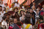 03.07.2026,  Frundsbergfest Mindelheim 2026, Historisches-Fest im Unterallgäu mit tausenden Mitwirkenden. Die Kreisstadt Mindelheim kehrt für eine Woche ins Mittelalter zurück um ihre historische Geschichte zu feiern. Viel Betrieb im Fähnlein Ems, Emser Lager.