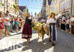 04.07.2026,  Frundsbergfest Mindelheim 2026, Historisches-Fest im Unterallgäu mit tausenden Mitwirkenden. Die Kreisstadt Mindelheim kehrt für eine Woche ins Mittelalter zurück und feiert ihre historische Geschichte. Einzug der Bauern zum Bauernmarkt 