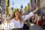 04.07.2026,  Frundsbergfest Mindelheim 2026, Historisches-Fest im Unterallgäu mit tausenden Mitwirkenden. Die Kreisstadt Mindelheim kehrt für eine Woche ins Mittelalter zurück und feiert ihre historische Geschichte. Einzug der Bauern zum Bauernmarkt 