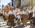 04.07.2026,  Frundsbergfest Mindelheim 2026, Historisches-Fest im Unterallgäu mit tausenden Mitwirkenden. Die Kreisstadt Mindelheim kehrt für eine Woche ins Mittelalter zurück und feiert ihre historische Geschichte. Einzug der Bauern zum Bauernmarkt 