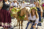04.07.2026,  Frundsbergfest Mindelheim 2026, Historisches-Fest im Unterallgäu mit tausenden Mitwirkenden. Die Kreisstadt Mindelheim kehrt für eine Woche ins Mittelalter zurück und feiert ihre historische Geschichte. Einzug der Bauern zum Bauernmarkt 