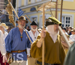 04.07.2026,  Frundsbergfest Mindelheim 2026, Historisches-Fest im Unterallgäu mit tausenden Mitwirkenden. Die Kreisstadt Mindelheim kehrt für eine Woche ins Mittelalter zurück und feiert ihre historische Geschichte. Einzug der Bauern zum Bauernmarkt 