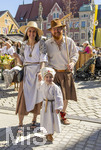 04.07.2026,  Frundsbergfest Mindelheim 2026, Historisches-Fest im Unterallgäu mit tausenden Mitwirkenden. Die Kreisstadt Mindelheim kehrt für eine Woche ins Mittelalter zurück und feiert ihre historische Geschichte. Einzug der Bauern zum Bauernmarkt 